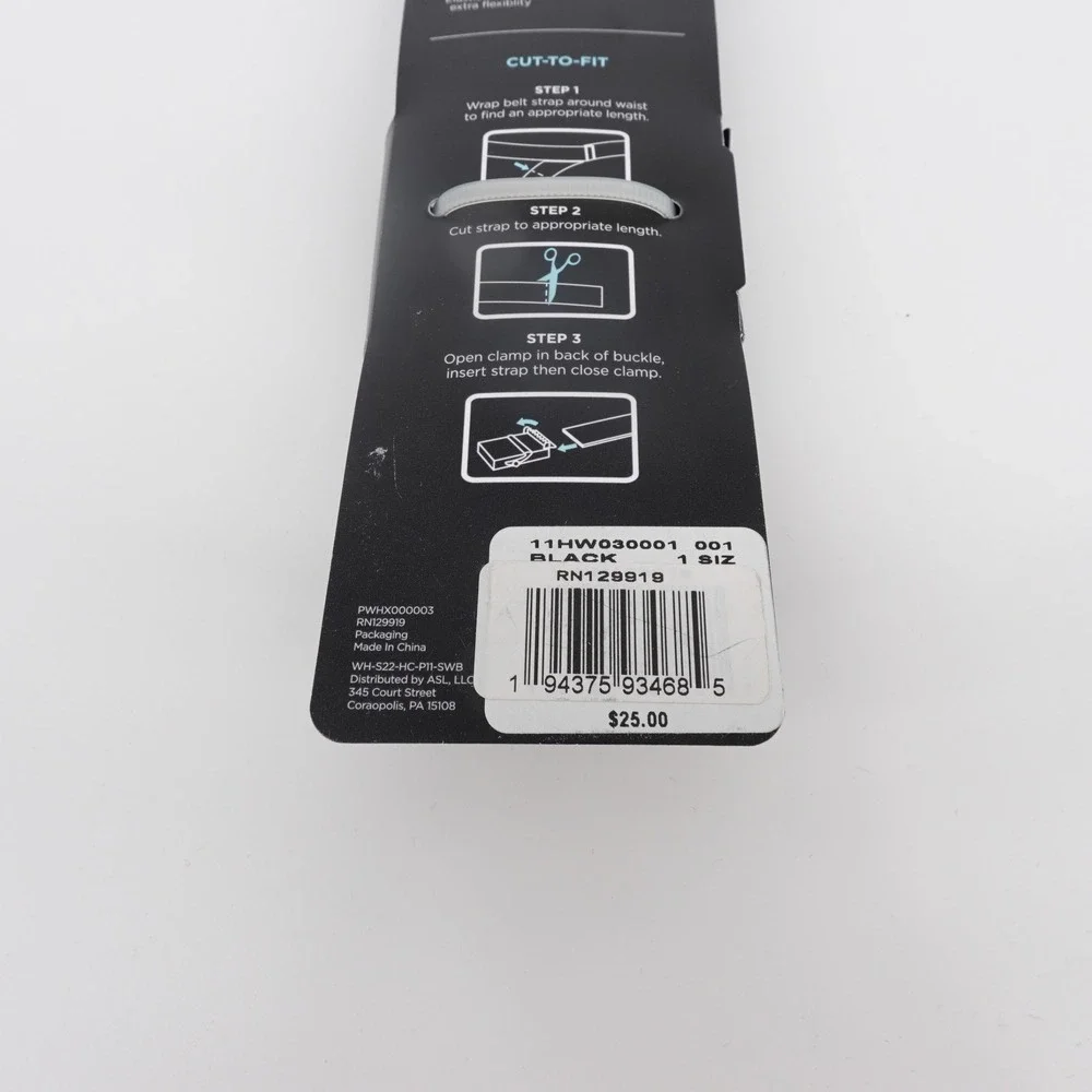 Walter Hagen Mens Perfect 11 Reversible Stretch Golf Belt Black White 11HW030001